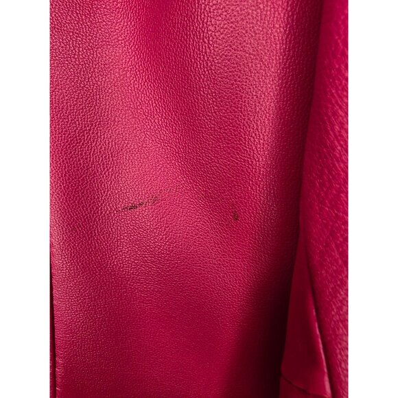 i.e. Pink Buttery Leather Jacket With Zipper Pockets & Notched Lapel Large to XL - Picture 5 of 12